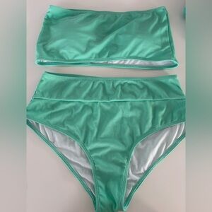 Minth Green Ribbed Bikini Set NWOT
